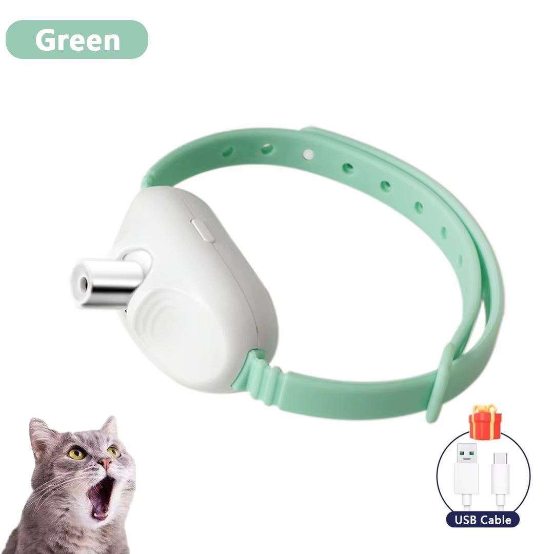 Laser Pointer Collar for Cats - Wearable Automatic Cat Laser Light Toy, Electric Smart Amusing USB Rechargeable Interactive Toys