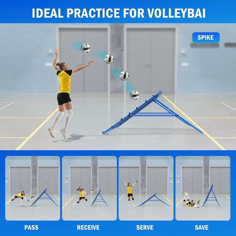 Winthai Volleyball Rebounder Net, Soccer Baseball Rebound Pitchback Net, 4X4Ft Adjustable Target Practice Nets, Easy Setup Softball Bounce Back Trainer Equipment, Improve Sport Training Skills for Backyard Football Accessories Kit Popper Sportsball