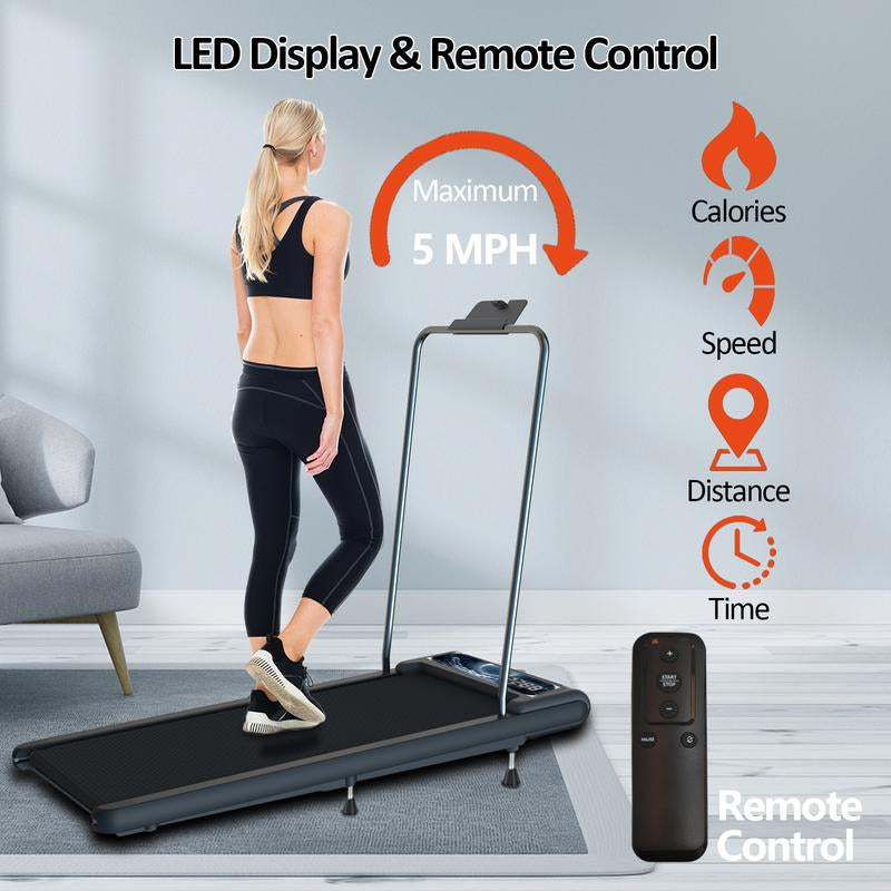 AN SMART QUEEN Walking Pad with Incline and Handle Bar, 3 in 1 under Desk Treadmill with Handles, 2.5HP Low Noise Treadmills for Home Small Space with Remote Control, Portable Treadmills for Home Office