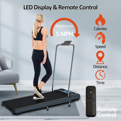 AN SMART QUEEN Walking Pad with Incline and Handle Bar, 3 in 1 under Desk Treadmill with Handles, 2.5HP Low Noise Treadmills for Home Small Space with Remote Control, Portable Treadmills for Home Office