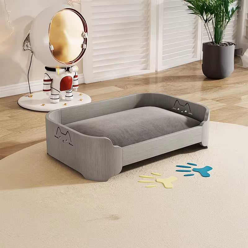 Washable Pet Sofa Bed Wooden Cat House Small Medium Dog Bed All Season Use Fashion Pet Beds