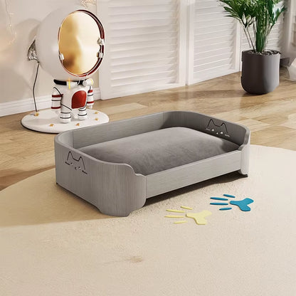 Washable Pet Sofa Bed Wooden Cat House Small Medium Dog Bed All Season Use Fashion Pet Beds