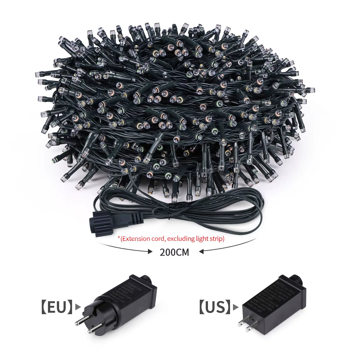 Outdoor Garden LED String Light Christmas Fairy Lights Waterproof Garland Lamp for Home Courtyard Holiday New Year Party Decor