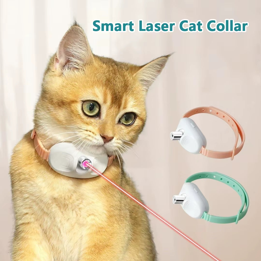 Laser Pointer Collar for Cats - Wearable Automatic Cat Laser Light Toy, Electric Smart Amusing USB Rechargeable Interactive Toys