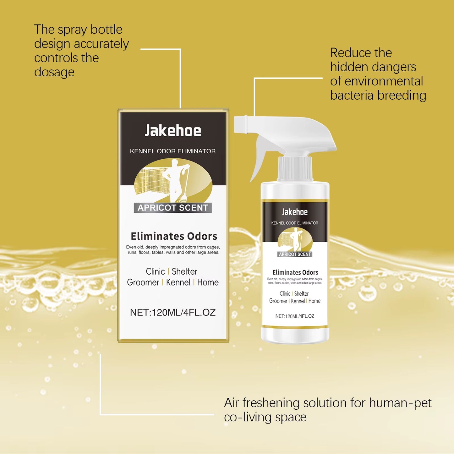 Powerful Pet Odor Eliminator Enzyme Formula for Stubborn Dog Urine Cat Smell on Bed Crate Litter Box - Air Freshener for Kennel