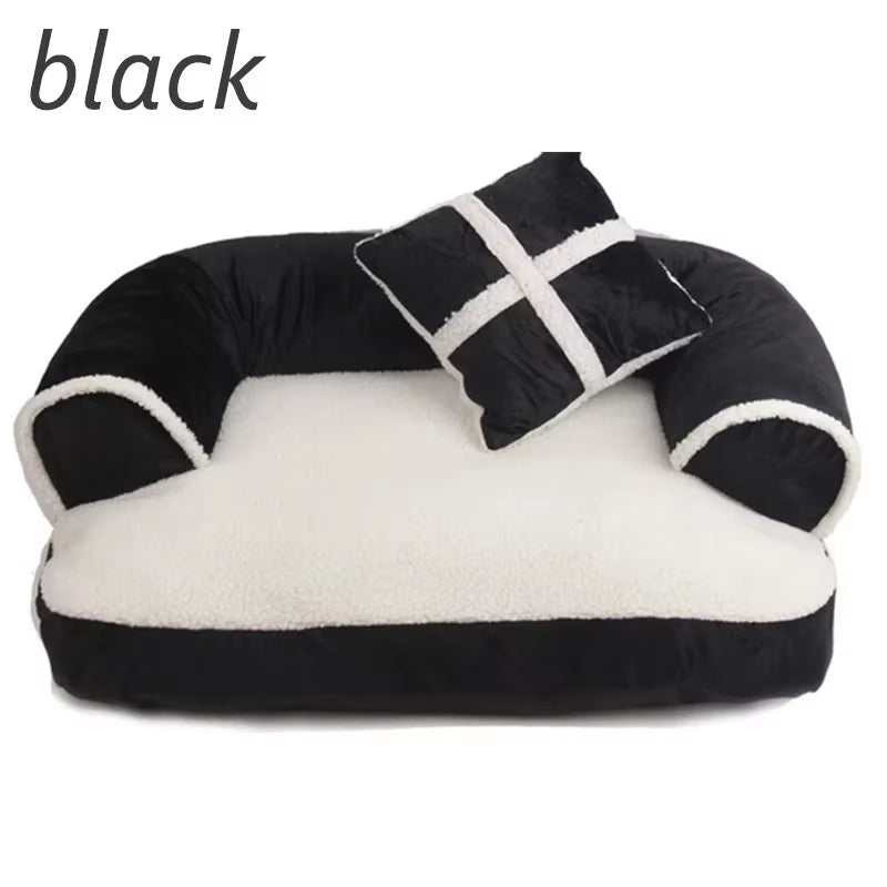 NEW Cute Warm Double-Cushion Dog Bed Cotton Soft Sofa Pet House Dog Cat Beds Dog Kennel Pet Mat