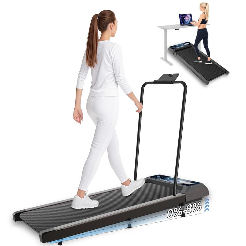AN SMART QUEEN Walking Pad with Incline and Handle Bar, 3 in 1 under Desk Treadmill with Handles, 2.5HP Low Noise Treadmills for Home Small Space with Remote Control, Portable Treadmills for Home Office
