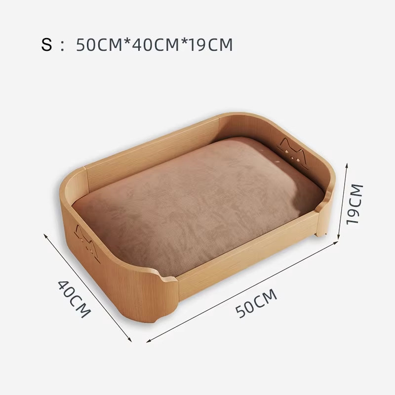 Washable Pet Sofa Bed Wooden Cat House Small Medium Dog Bed All Season Use Fashion Pet Beds