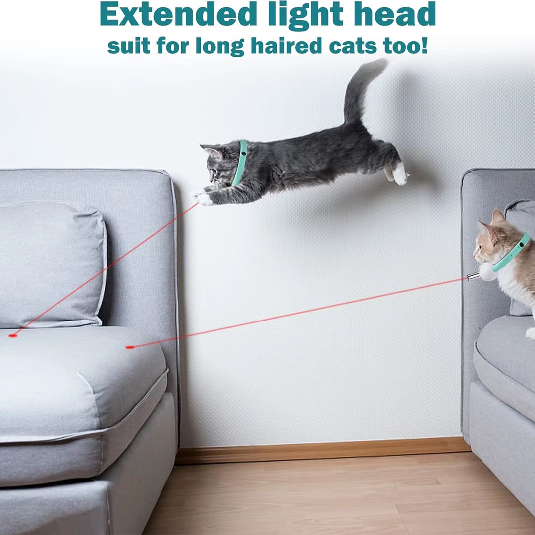 Laser Pointer Collar for Cats - Wearable Automatic Cat Laser Light Toy, Electric Smart Amusing USB Rechargeable Interactive Toys
