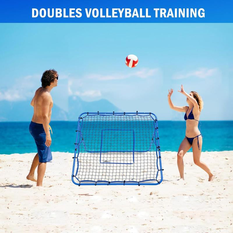 Winthai Volleyball Rebounder Net, Soccer Baseball Rebound Pitchback Net, 4X4Ft Adjustable Target Practice Nets, Easy Setup Softball Bounce Back Trainer Equipment, Improve Sport Training Skills for Backyard Football Accessories Kit Popper Sportsball
