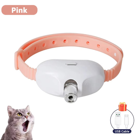 Laser Pointer Collar for Cats - Wearable Automatic Cat Laser Light Toy, Electric Smart Amusing USB Rechargeable Interactive Toys