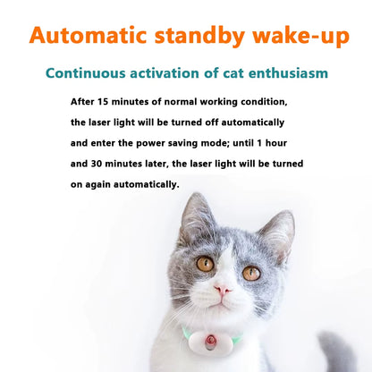 Laser Pointer Collar for Cats - Wearable Automatic Cat Laser Light Toy, Electric Smart Amusing USB Rechargeable Interactive Toys