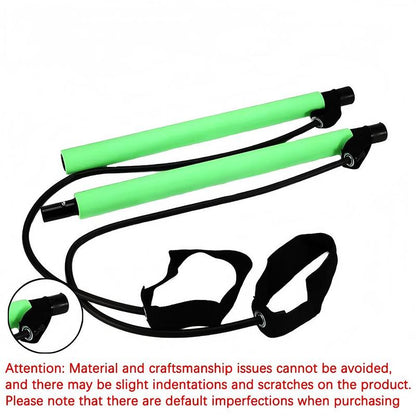 Multifunctional Pilates Stick, 1 Set Back Training Elastic Rope, Yoga Resistance Band, Fitness Equipment for Home Gym Workout