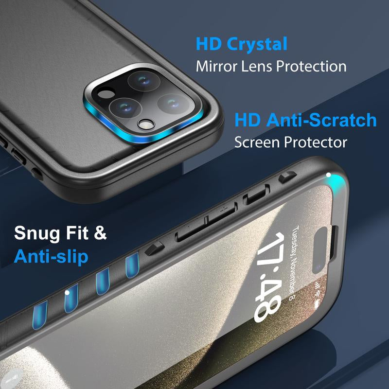 [Swim & Outdoor] SPORTLINK 3 in 1 Waterproof Rugged Phone Case for Iphone & Samsung | Full Body Protection with Built-In Screen Protector & Lens Cover | Perfect for Swimming, Snorkeling, Beach, Boating, Hiking, Summer Travel
