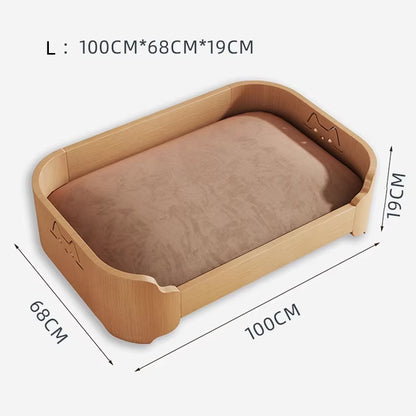 Washable Pet Sofa Bed Wooden Cat House Small Medium Dog Bed All Season Use Fashion Pet Beds