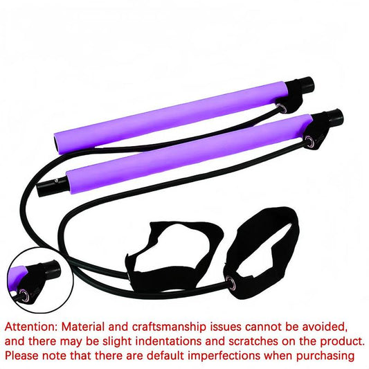 Multifunctional Pilates Stick, 1 Set Back Training Elastic Rope, Yoga Resistance Band, Fitness Equipment for Home Gym Workout