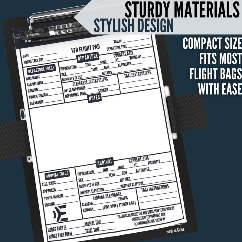 Entireflight VFR Pilot Kneeboard and Flight Pad
