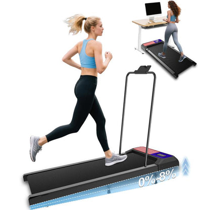 AN SMART QUEEN Walking Pad with Incline and Handle Bar, 3 in 1 under Desk Treadmill with Handles, 2.5HP Low Noise Treadmills for Home Small Space with Remote Control, Portable Treadmills for Home Office