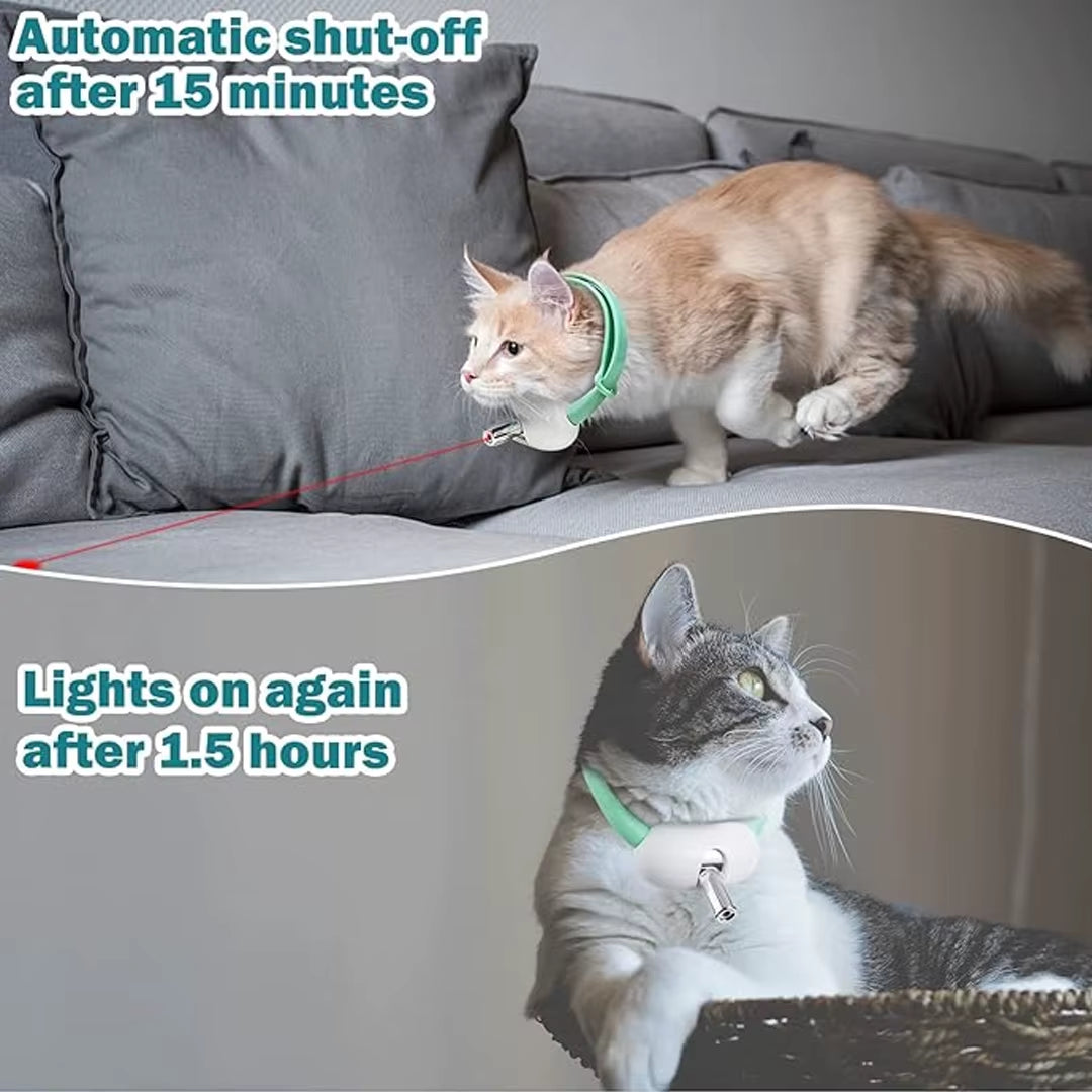 Laser Pointer Collar for Cats - Wearable Automatic Cat Laser Light Toy, Electric Smart Amusing USB Rechargeable Interactive Toys