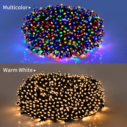Outdoor Garden LED String Light Christmas Fairy Lights Waterproof Garland Lamp for Home Courtyard Holiday New Year Party Decor