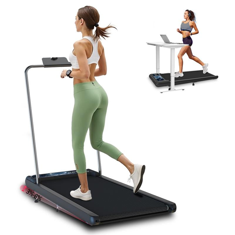 AN SMART QUEEN Walking Pad with Incline and Handle Bar, 3 in 1 under Desk Treadmill with Handles, 2.5HP Low Noise Treadmills for Home Small Space with Remote Control, Portable Treadmills for Home Office