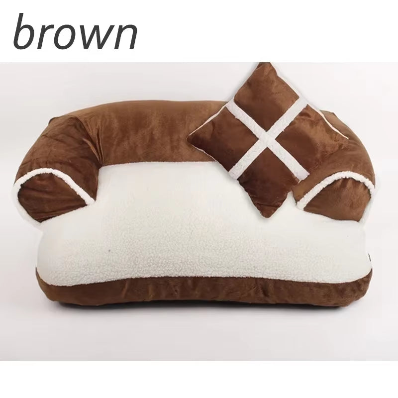 NEW Cute Warm Double-Cushion Dog Bed Cotton Soft Sofa Pet House Dog Cat Beds Dog Kennel Pet Mat