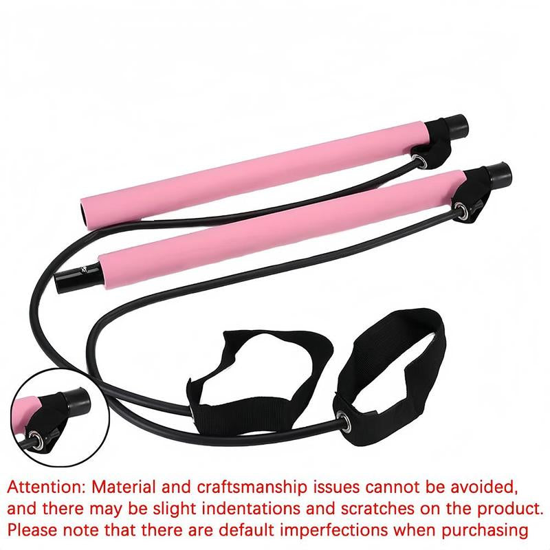 Multifunctional Pilates Stick, 1 Set Back Training Elastic Rope, Yoga Resistance Band, Fitness Equipment for Home Gym Workout